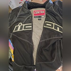 Icon Contra Black Riding Jacket